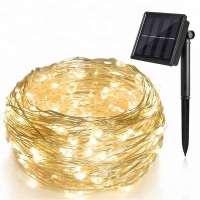 10m Outdoor Waterproof Solar String Lights Copper Wire Lights