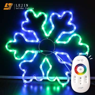 christmas decoration digital smart led snowflake motif light remote control led light