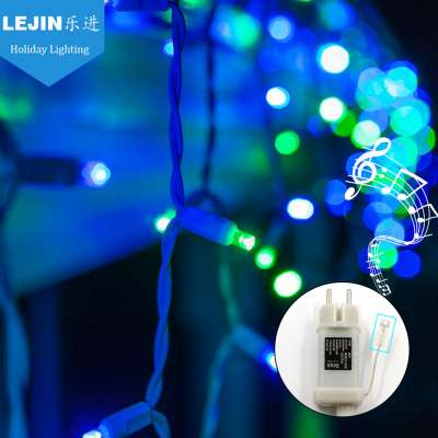 Factory directly 5m transparent cable waterproof Icicle light with music controller